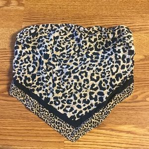 Women’s large tie crop top Leopard